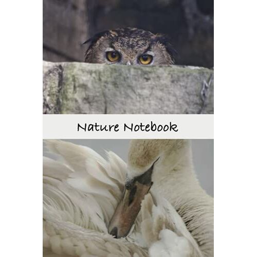 Nature Notebook - Owl, Swan, Goslings And Black Headed Gulls: Lined Notebook With Images From The Natural World By Myriadlifephotoart.