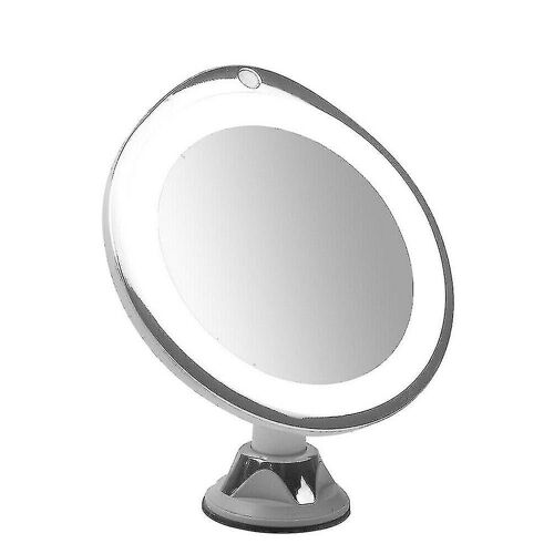 10x Loupe Miroir Ventouse Avec Led Lumières Maquillage Rasage Illuminé Cosmétique