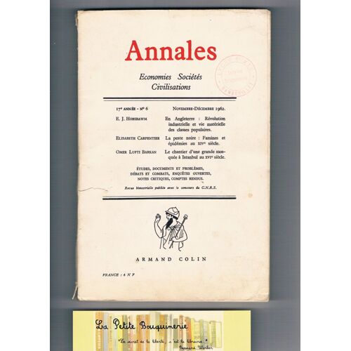 Annales - Economies, Sociétés, Civilisations - 17e Année - N° 6