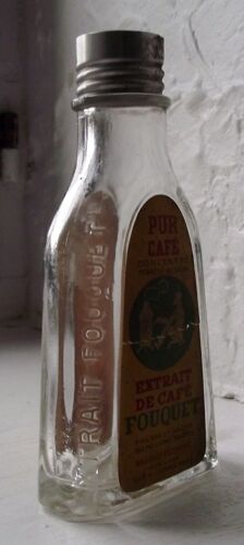 Bouteille Ancienne En Verre Extrait De Café Fouquet