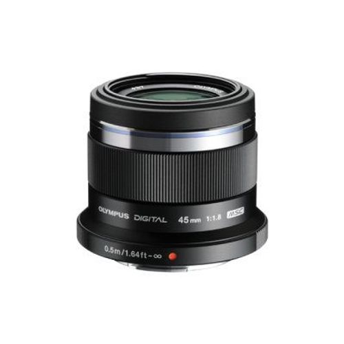 Olympus M.Zuiko Digital - Objectif - 45 mm - f/1.8 - Micro Four Thirds - pour Olympus E-P3, E-P5, E-PL1s, E-PL2, E-PL3, E-PL5, E-PL6, E-PM1, E-PM2; OM-D E-M1, EM-5