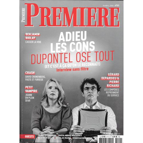 Premiere Le Magazine Du Cinema Numero 511 Octobre 2020