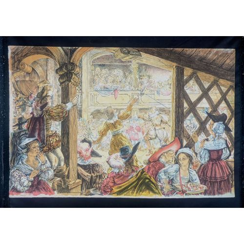 Lithographie Cyrano De Bergerac Planche N° 14 R. Carrance Papier Vélin D’Arches