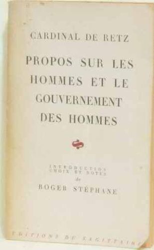 Propos Sur Les Hommes Et Le Gouvernement Des Hommes