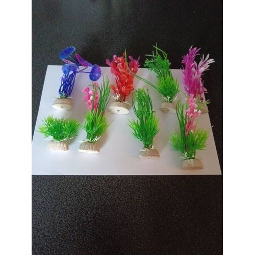 8 Pieces Décoration Aquarium Plante Herbe Aquatiques Plastique