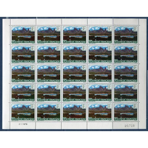 Tahiti Feuille Complète 25 Timbres Neufs**  2 Francs Ua Pou