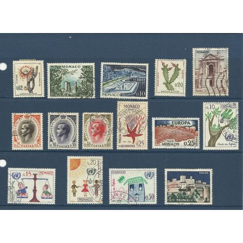 Timbres Monaco Oblitérés