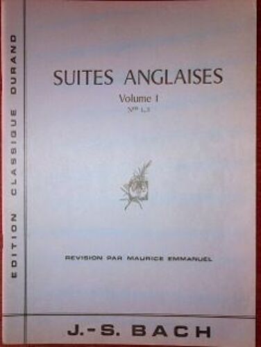 Suites Anglaises Vol 1 J-S Bach - Durand