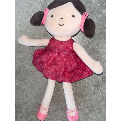 Doudou Poupée Obaibi Beige Rose Jouet Soft Toy Pink Doll Baby