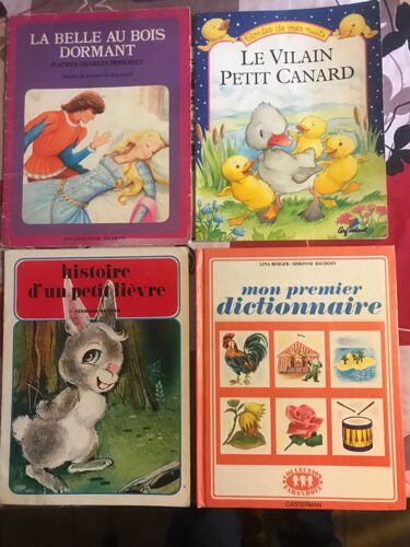 La Belle Au Bois Dormant Ch Perrault Contes De Mamie Hachette, Le Vilain Petit Canard Contes De Mes Nuits Cerf Volant, Histoire D Un Petit Lièvre F Nathan & Mon Premier Dictionnaire L Berger S Baudoin