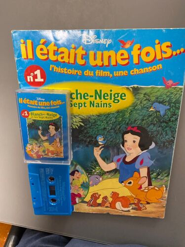 Disney Il Était Une Fois Blanche Neige N 1 Livre + Cassette Audio