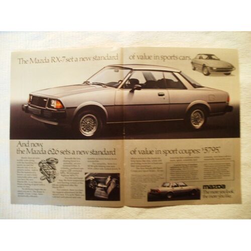 Publicité Américaine Ancienne (Avril 1979) Pour La Mazda 626 Sport Et 626 Sport Sedan Pour 5795 $