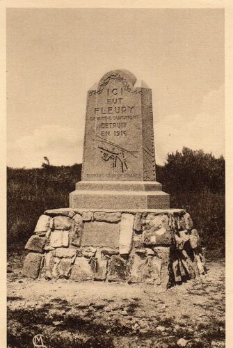 Carte Postale Ancienne - Monument  Dédié À Fleury Devant Douaumont - Entièrement Détruit En 1916