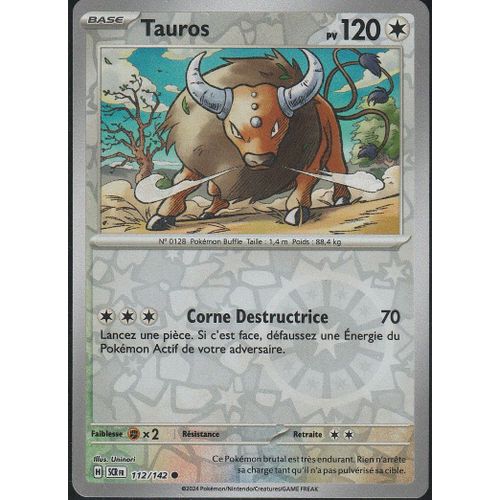 Carte Pokémon - Tauros - 112/142 - Reverse - Ev7 Couronne Stellaire