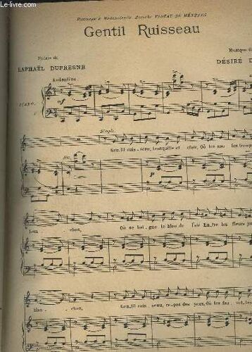 Gentil Ruisseau - Piano + Chant.