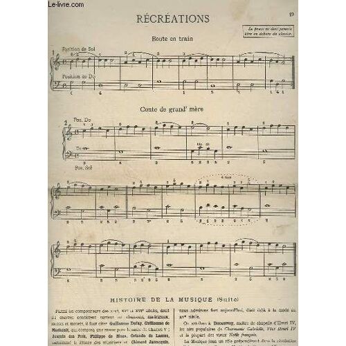 Recreations + Exercices Etudes  : Petite Valse / Au Clair De La Lune  + Etude Du Point.