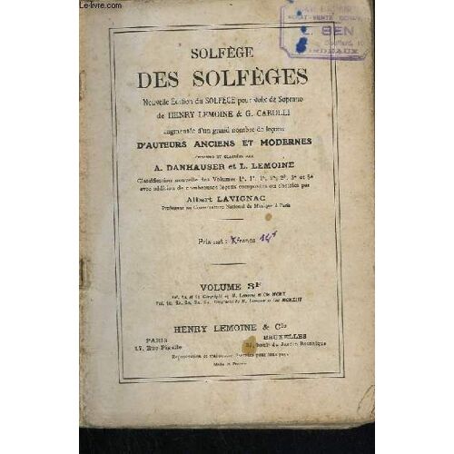 Solfege Des Solfeges - Volume 3 F.