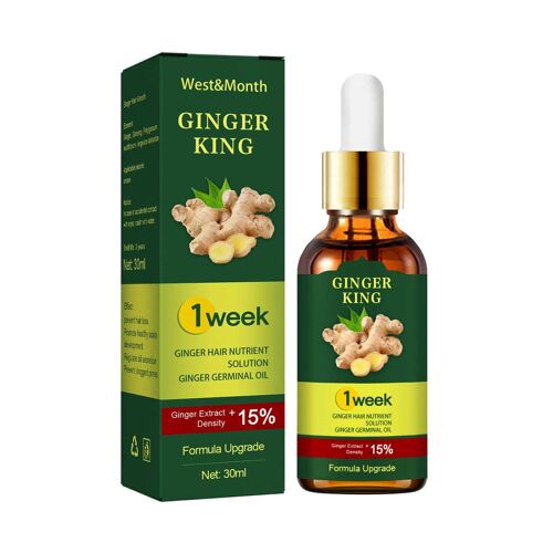 30ml - Sérum Pour La Croissance Des Cheveux Au Gingembre, Huile Essentielle Pour La Réparation Des Cheveux Endommagés, Liquide Anti-Perte