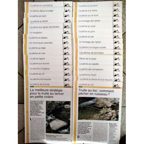 Lot Fiches "Passion De La Pêche" : Techniques (Ed. Atlas)