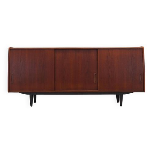 Buffet En Teck Design Danois Annes 1970 Production  Danemark Orange