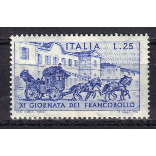 Italie 1969 : 11è Journée Du Timbre : Diligence Postale De La Ligne Sondrio-Tirano (1903) - Timbre Neuf *