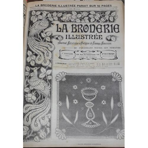 La Broderie Illustrée - Journal Artistique Et Pratique De Travaux Féminins, 8e Année, N°3 (15 Janvier 1905) : Bonnet Grec Pour Baby / Col Pour Enfant / Carré En Lacets, Genre Venise / Corsage Boléro(...)