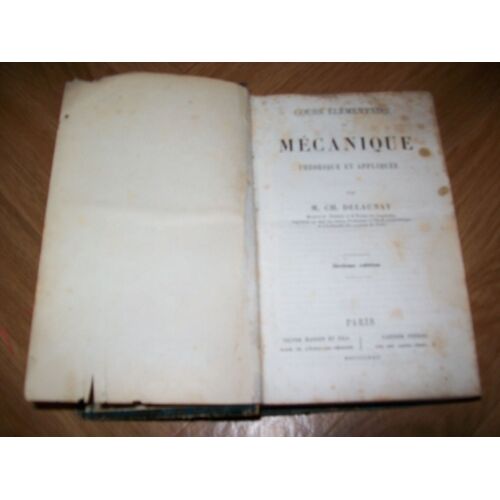 Cours Élémentaire De Mécanique Théorique Et Appliquée