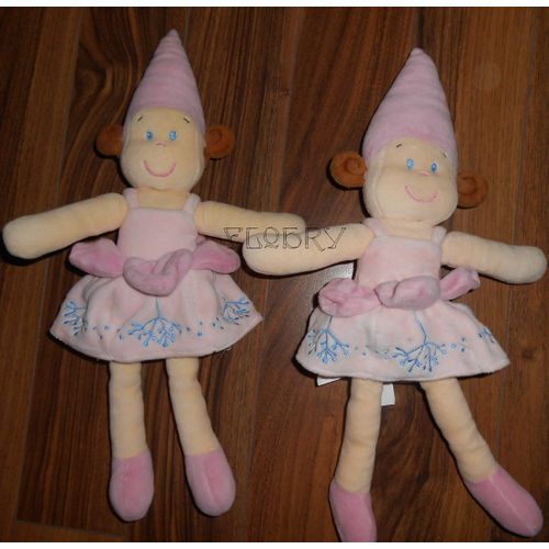 Doudou Nicotoy Fee Reine Rose Danseuse Nicotoy Kitchoun Kiabi Lot De Deux Doudous Roses Magicienne Princesse