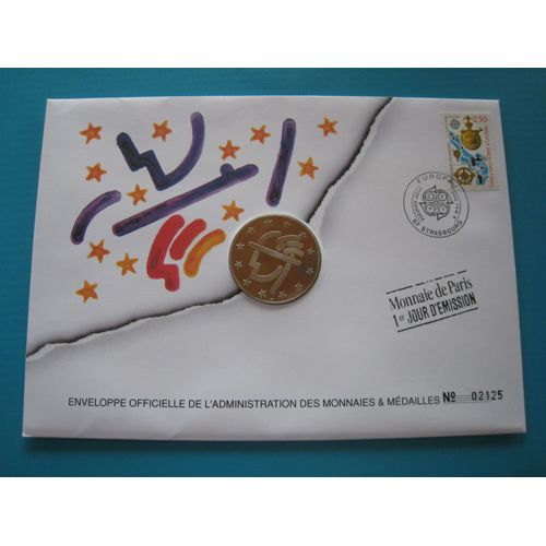 Enveloppe Philatélique/Numismatique - Timbre - Médaille - France/Europa - Numérotée - 1er Jour D' Émission 9 Mai 1992
