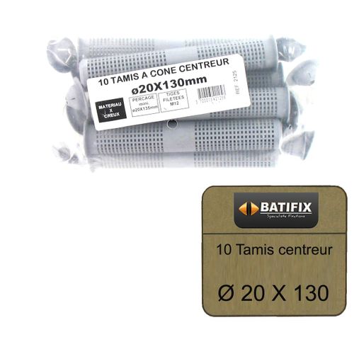 Pack de 10 Tamis à cone centreur BATIFIX - diamètre 20 x 130mm
