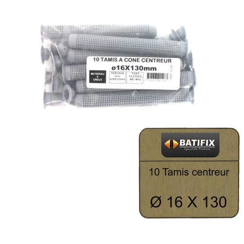 Pack de 10 Tamis à cone centreur BATIFIX diamètre 16 x 130mm