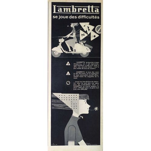 Publicité Papier - Scooter Lambretta De 1957