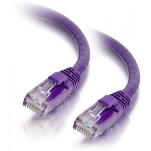 C2G Cat5e Booted Unshielded (UTP) Network Patch Cable - Cordon de raccordement - RJ-45 (M) pour RJ-45 (M) - 1 m - UTP - CAT 5e - moulé, sans crochet, bloqué - violet