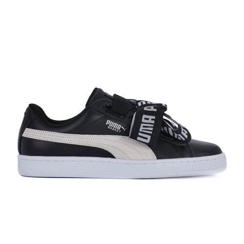 Baskets Basses Puma Basket Heart Safari De Noir