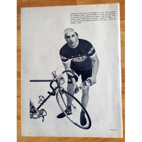 Publicité Papier - Boisson Perrier - Vélo Mercier De 1955