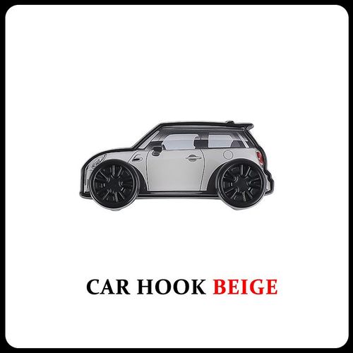Beige - Crochets De Voiture En Alliage Pour Mini Cooper F55 F56 R56 R60, Autocollants De Couverture, Câble De Fixation, Rangement Intérieur, Accessoires Automobiles, Décoration
