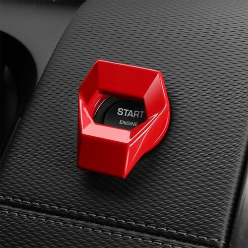 Forme-2 Rouge - Couvercle De Bouton De Démarrage Et'arrêt Pour Intérieur De Voiture, Accessoires Décoratifs Pour Kia Rondo Picanto Sorento Stinger Telluride Seltos