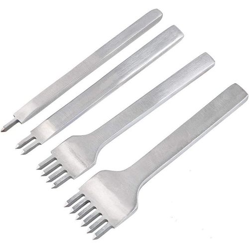 Kit Outils Perforatrice 4 Pcs DIY Cuir Kit Outils Perforatrice pour Artisanat du Cuir Griffe (4mm)