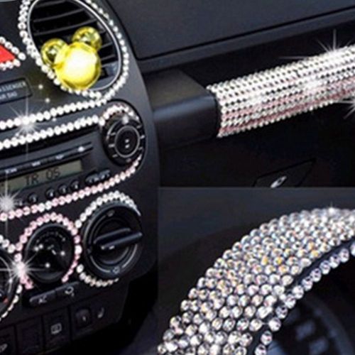 Autocollants Diamant Cristal Argent 504 Pièces, Mini Pc/Téléphone, Décoration Extérieure, Accessoires De Voiture
