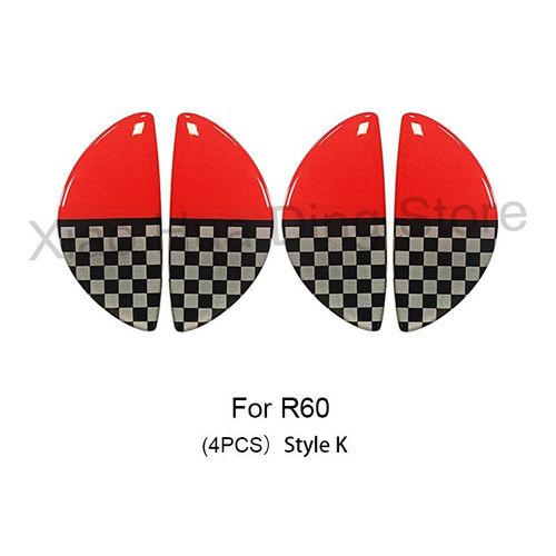 R60 (K) - Autocollant Pour Poignée De Porte Intérieure De Voiture, Accessoires De Décoration, Pour Mini Cooper One Countrytyman Clubman R55 R56 R61 R60