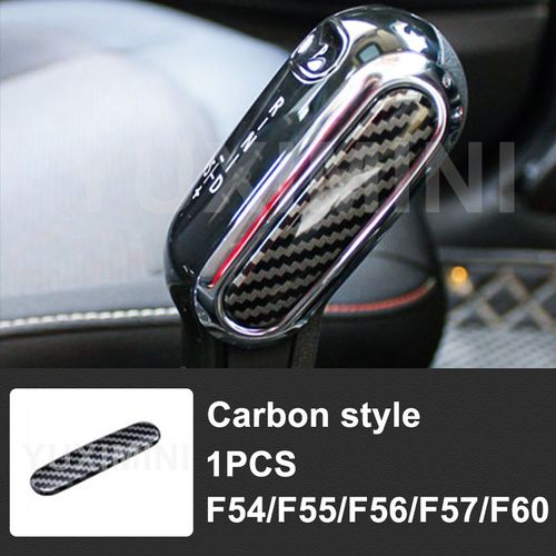Autocollant De Levier De Vitesse - Autocollants Coque De Protection Décoratifs En Carbone Pour Bmw Et Mini, Fournitures Intérieures De Voiture, Compatibles Avec Les Modèles One, Cooper S Et Countryman F54, F55, F56, F57 Et F60