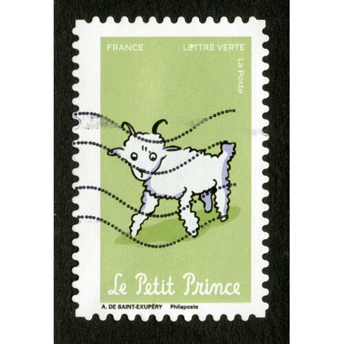 Timbre Oblitéré Le Petit Prince, Antoine De Saint Exupéry, France, Lettre Verte, La Poste