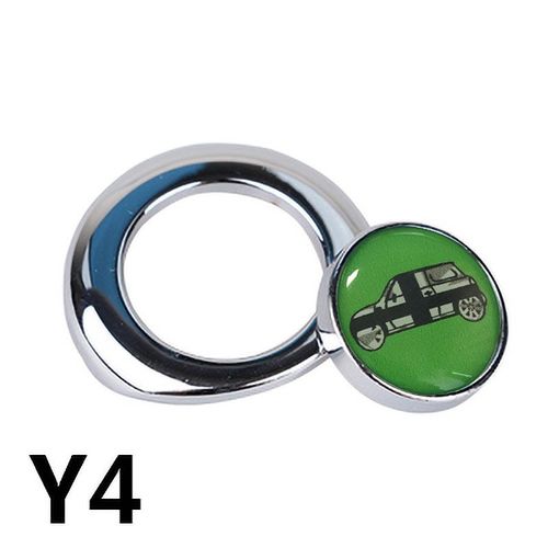 Y4 - Autocollant De Décoration De Voiture Pour Mini Cooper R55 R56 R60 R61, Bouton De Démarrage À Un Bouton, Matériau En Métal Argent Et Noir, Motif Époxy