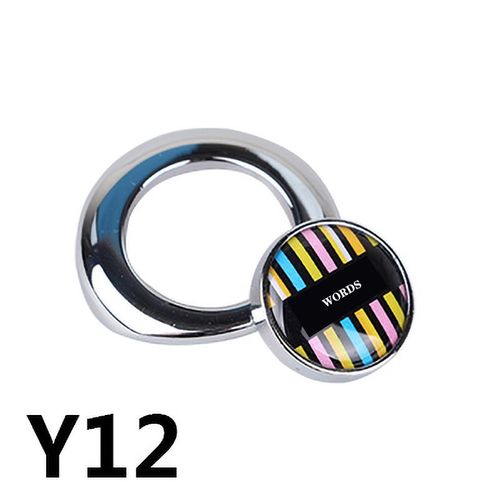 Y12 - Autocollant De Décoration De Voiture Pour Mini Cooper R55 R56 R60 R61, Bouton De Démarrage À Un Bouton, Matériau En Métal Argent Et Noir, Motif Époxy