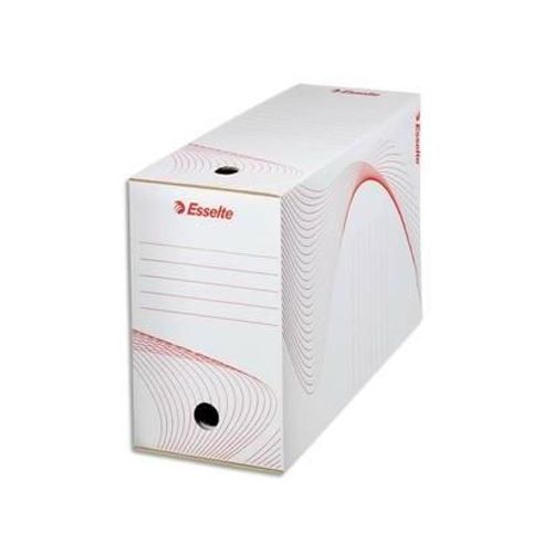 Esselte Lot De 25 Boîte D'archivage Carton 25 X 35 Cm Dos De 100 Mm Blanc