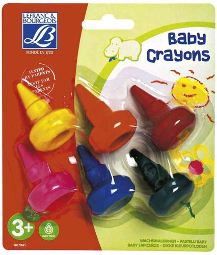 Lefranc & Bourgeois Etui De 6 Baby Crayons, Ergonomiques