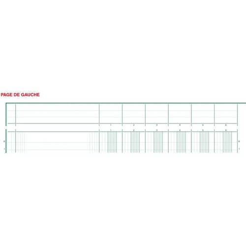 Exacompta Piqûre 32x25cm À Tête Paresseuse 16 Colonnes Sur 2 Pages 31 Lignes 80pages