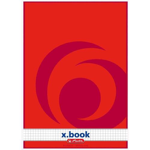 Herlitz 1x Bloc Papier À Lettre X.Book,A4, Non Perforé, Quadrillé