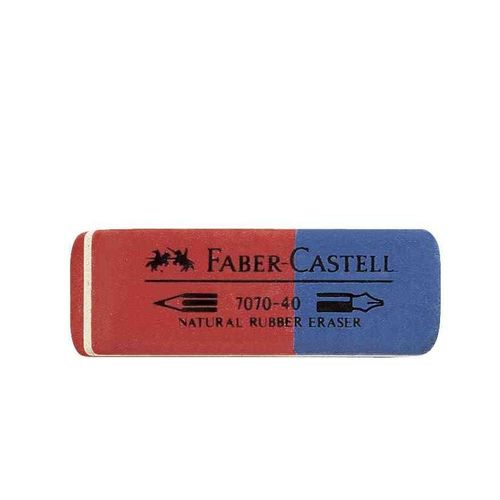 Faber-Castell Gomme En Caoutchouc-Combiné 7070-40, Rouge / Bleu À L'unité