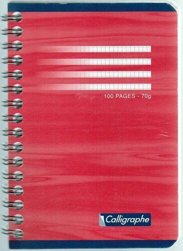 Clairefontaine Carnet Reliure Intégrale 9x14, 100p, Q.5x5, 70g